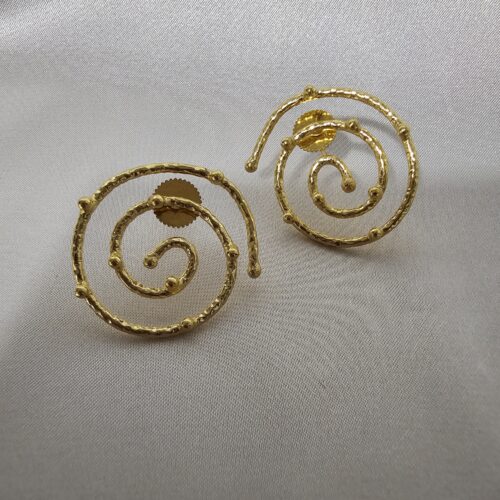 Golden Dew Spiral Studs