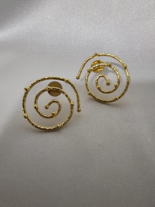 Golden Dew Spiral Studs