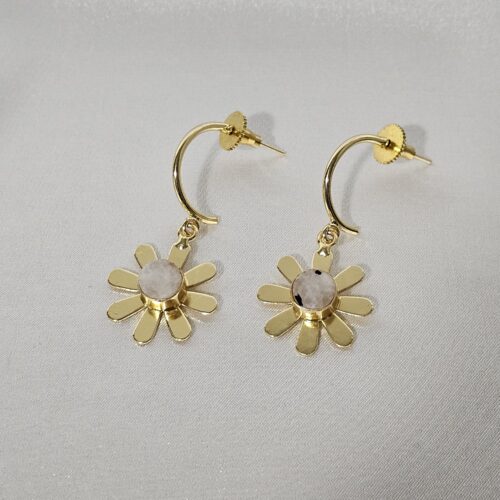 Floral Drop Mini Hoops