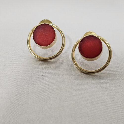 Golden Halo Stone Studs