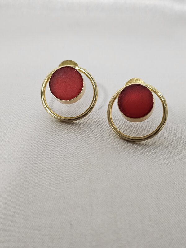 Golden Halo Stone Studs