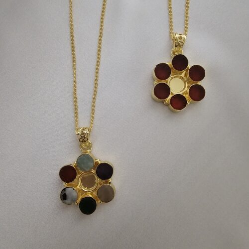 Stone Halo Necklace