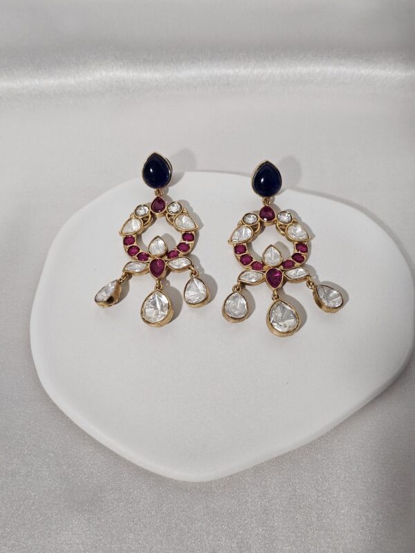 Gulab and Neel Earrings