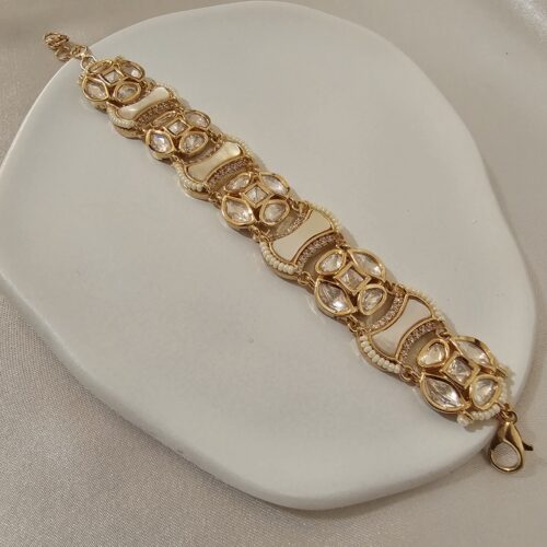 Ivory Kundan Bracelet