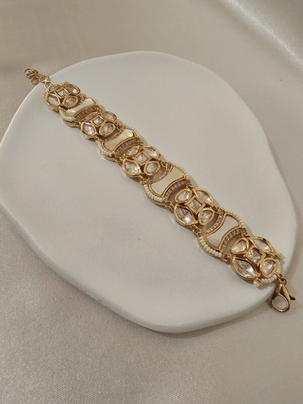 Ivory Kundan Bracelet